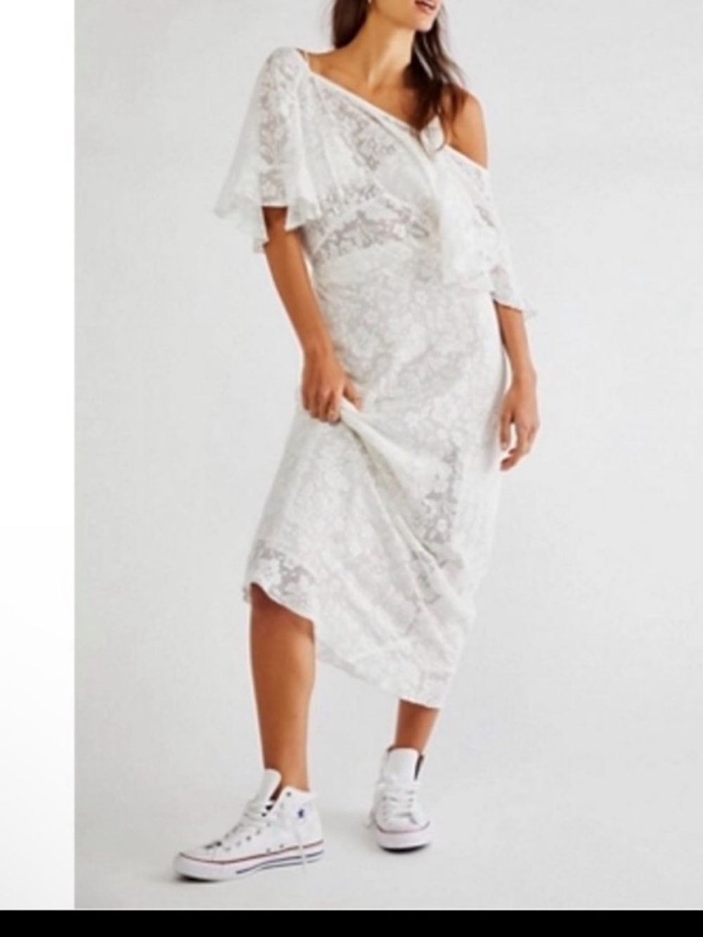 New Free People Libby Lace Midi Dress S